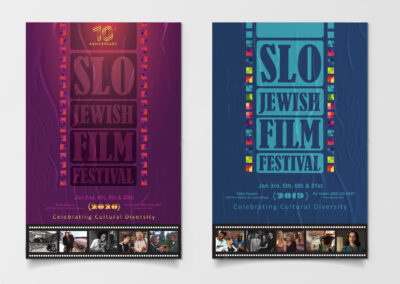 SLO Jewish Film Festival, key art design by Jen Baers