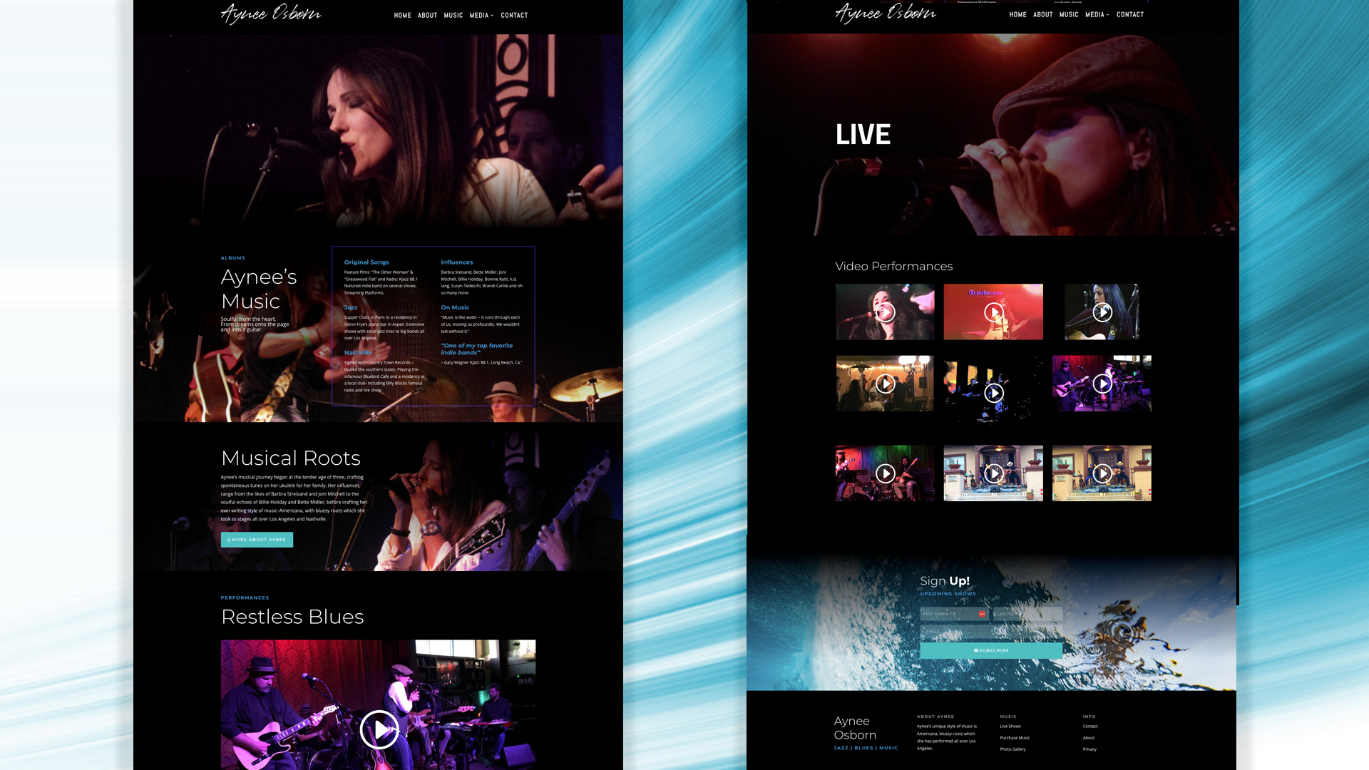 Aynee Osborn, Musician, Web Design