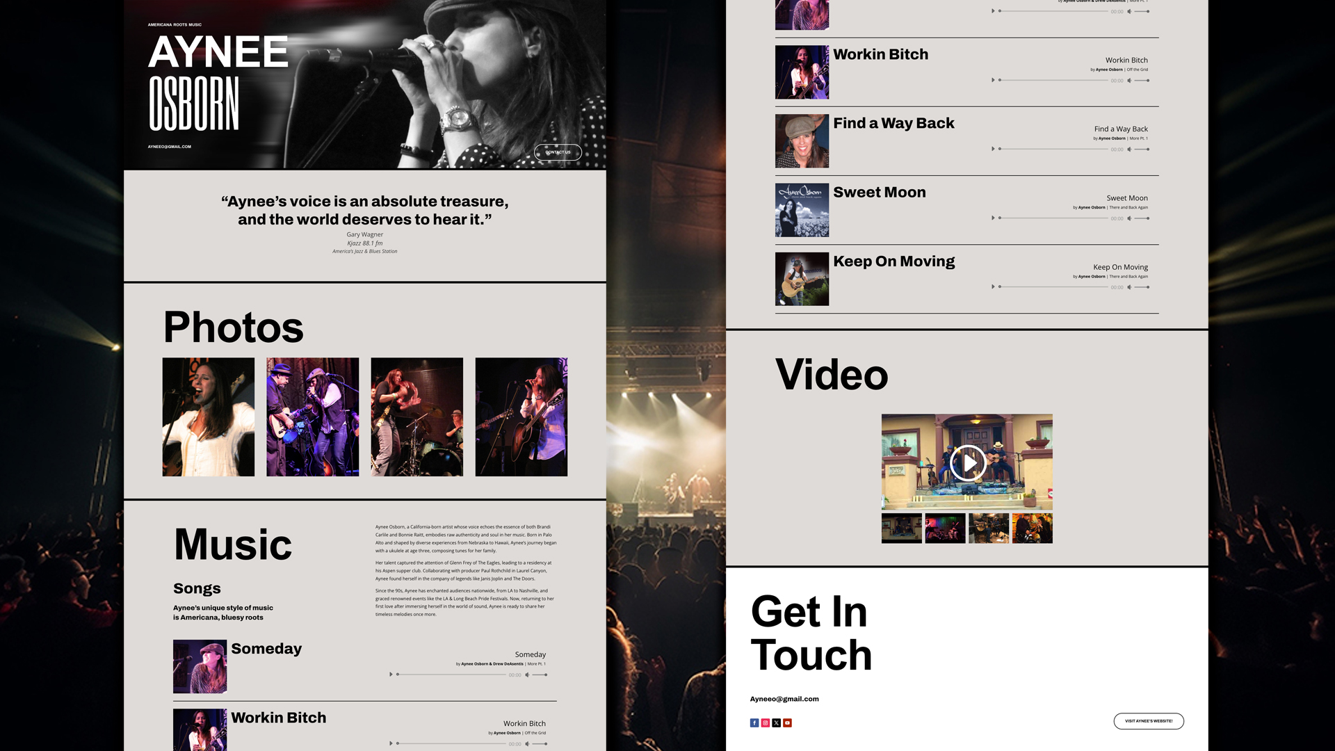 Aynee Osborn, Musician, EPK Design